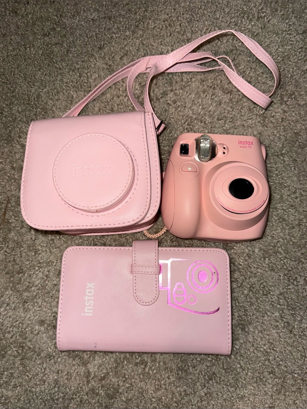 Fujifilm Instax Mini 7S Pink Instant Camera with Matching Pink Case and Album